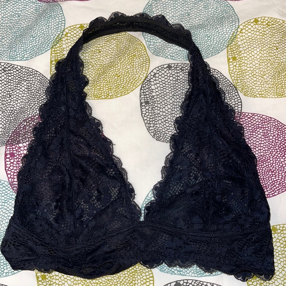 Black bralette.